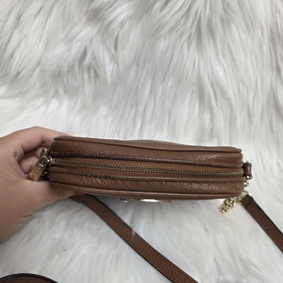 Michael Kors Tan Leather Crossbody Bag - Picture 3 of 6